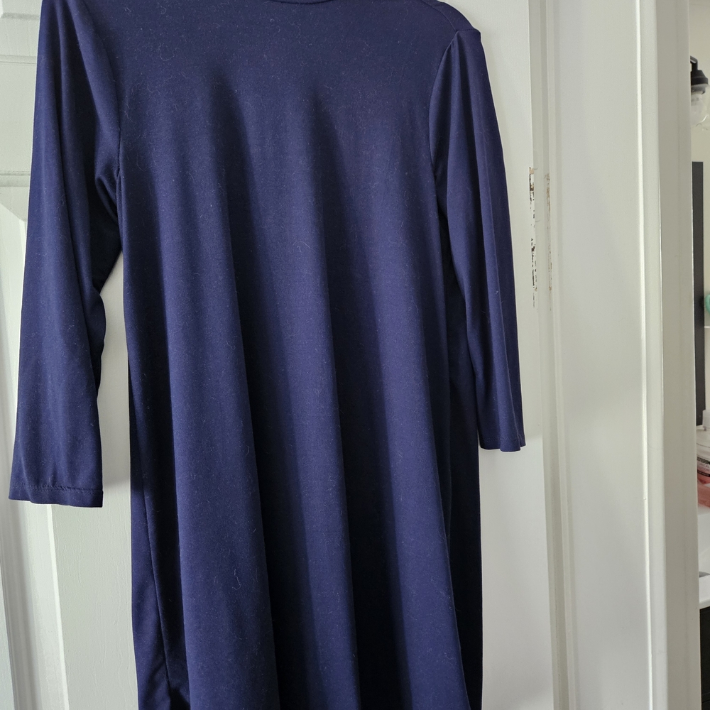 Elegant Navy Blue Long Shirt